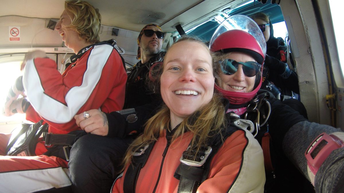 a group of people posing for the camera