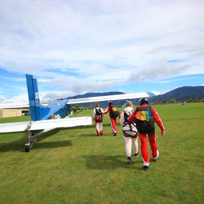 a group of people in a field