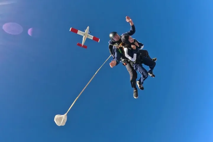 a person flying through the air