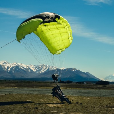 a man flying a kite