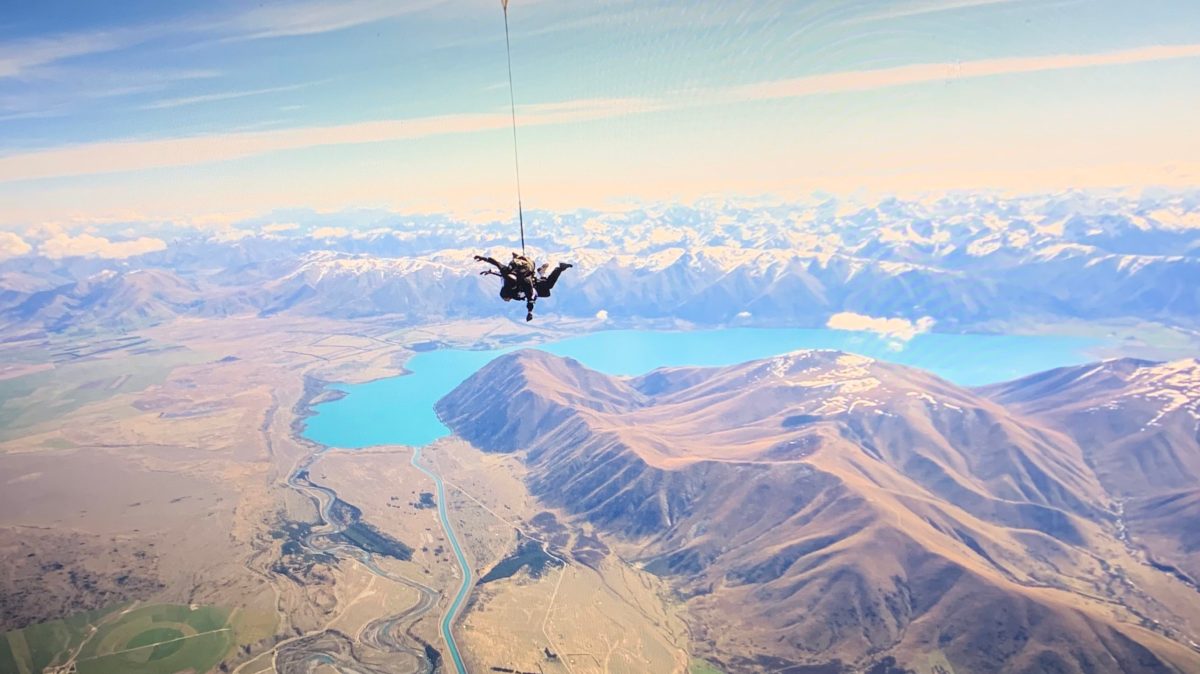 NZ’s Most Spectacular Skydive – Mt Cook a view of a canyon with a mountain in the background