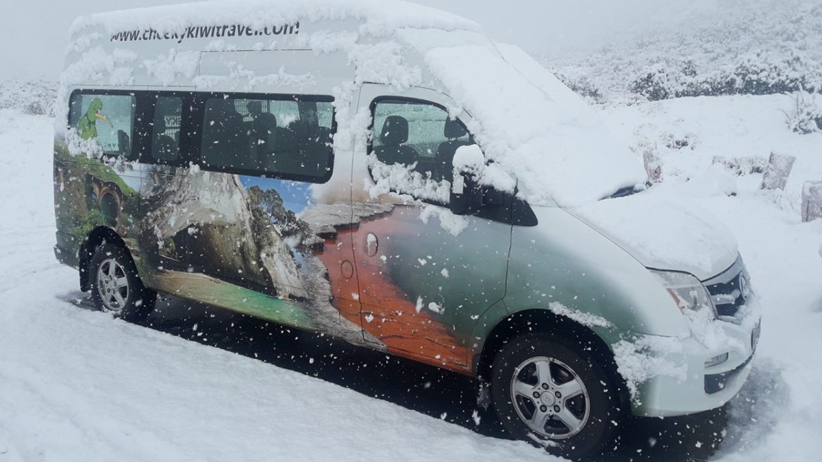a car covered in snow