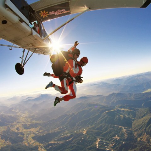 Perfect scene for a jump at Skydive Abel Tasman