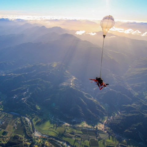 Ideal landscape for the perfect jump