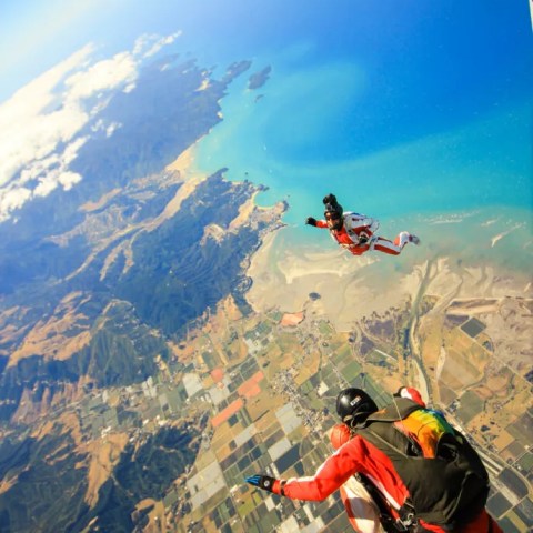 View when you jump with Skydive Abel Tasman